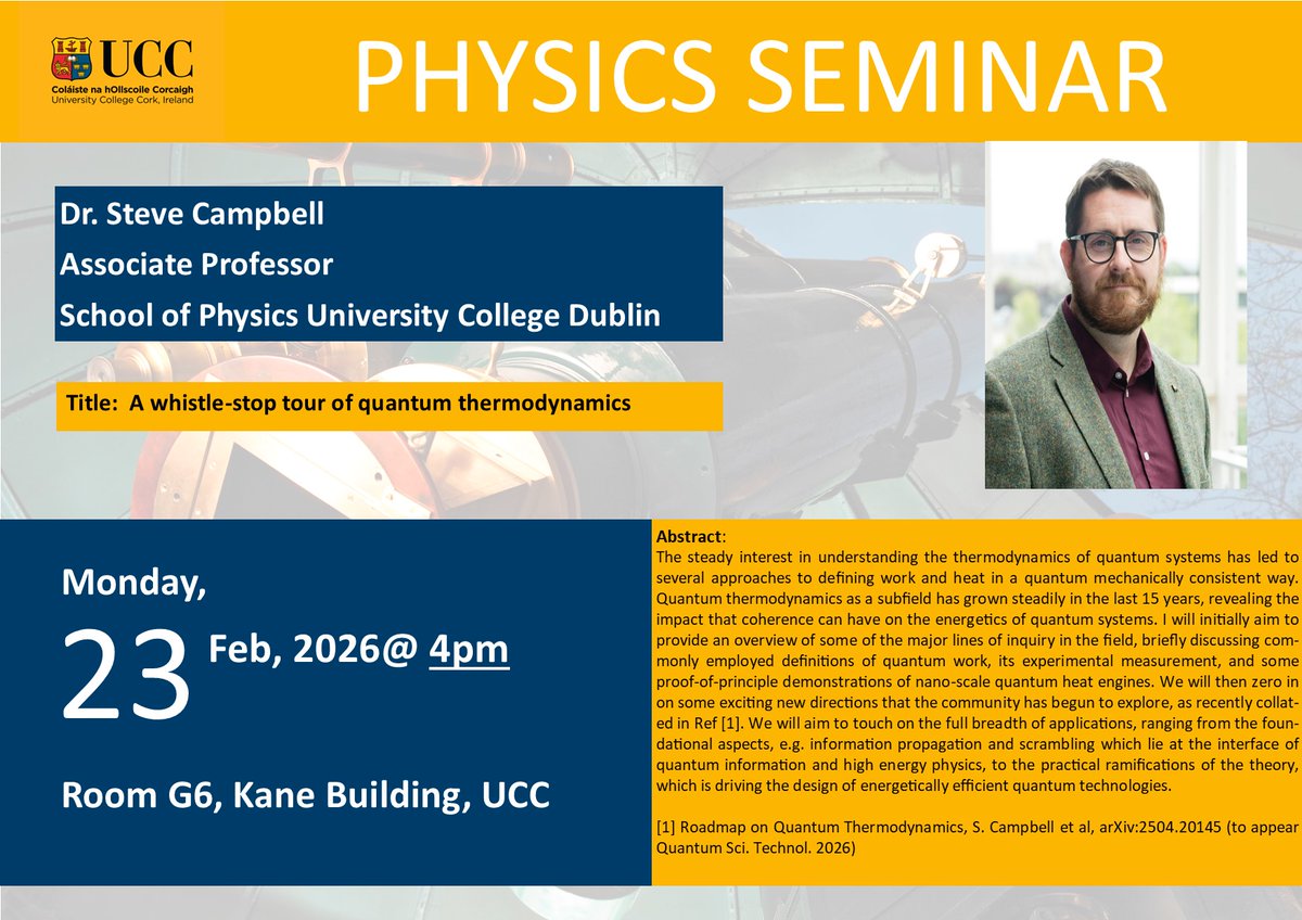 School of Physics UCC tweet media