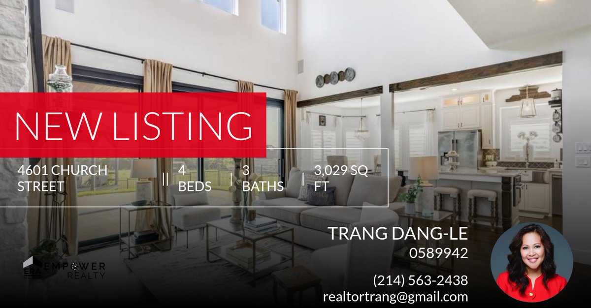 trangdangle's tweet photo. 📍 New Listing 📍 Take a look at this fantastic new property that just hit the market located at 4601 Church Street in Celina. Reach out here or at (214) 563-2438 for more information

Move with Trang

Trang Dang-le
CEO/Broker
ERA ... https://t.co/LiqLTrw5Ji https://t.co/JPRGnq5YYE