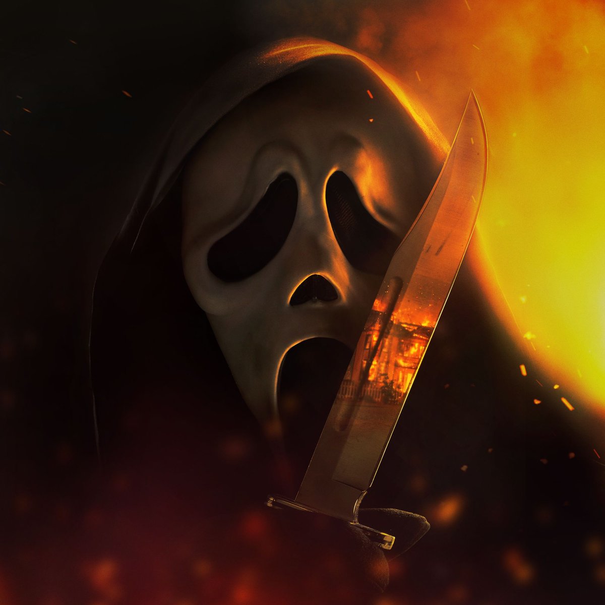 Ghostface está de volta e vai dominar tudo por aqui! #Pânico7 chega aos cinemas em 26 de fevereiro. #NovaFotoDePerfil 🔪