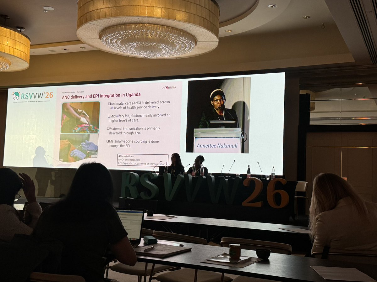 SabrinaKitaka's tweet photo. Prof a Annettee Nakimuli @MakCHS_SOM makes a case for the RSV vaccine as a maternal immunization for the protection of children https://t.co/B7VzZWjcCv