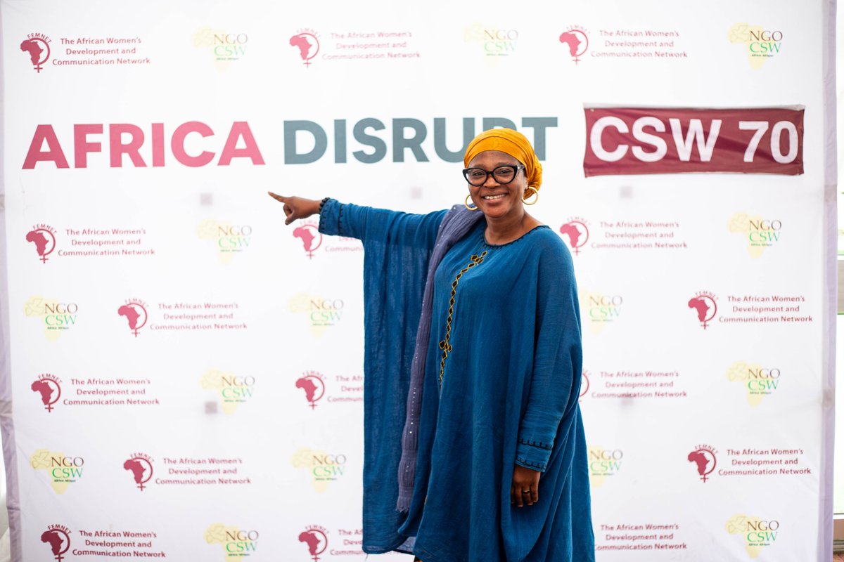FemnetProg's tweet image. 💙 FINAL DAY at #AfricaDisruptCSW70 | Accra 🇬🇭
Today we wear BLUE, symbolizing justice, trust, and accountability.

Blue represents our call for fair, transparent institutions that protect rights, uphold dignity, and guarantee equal #AccessToJustice for African women and girls.