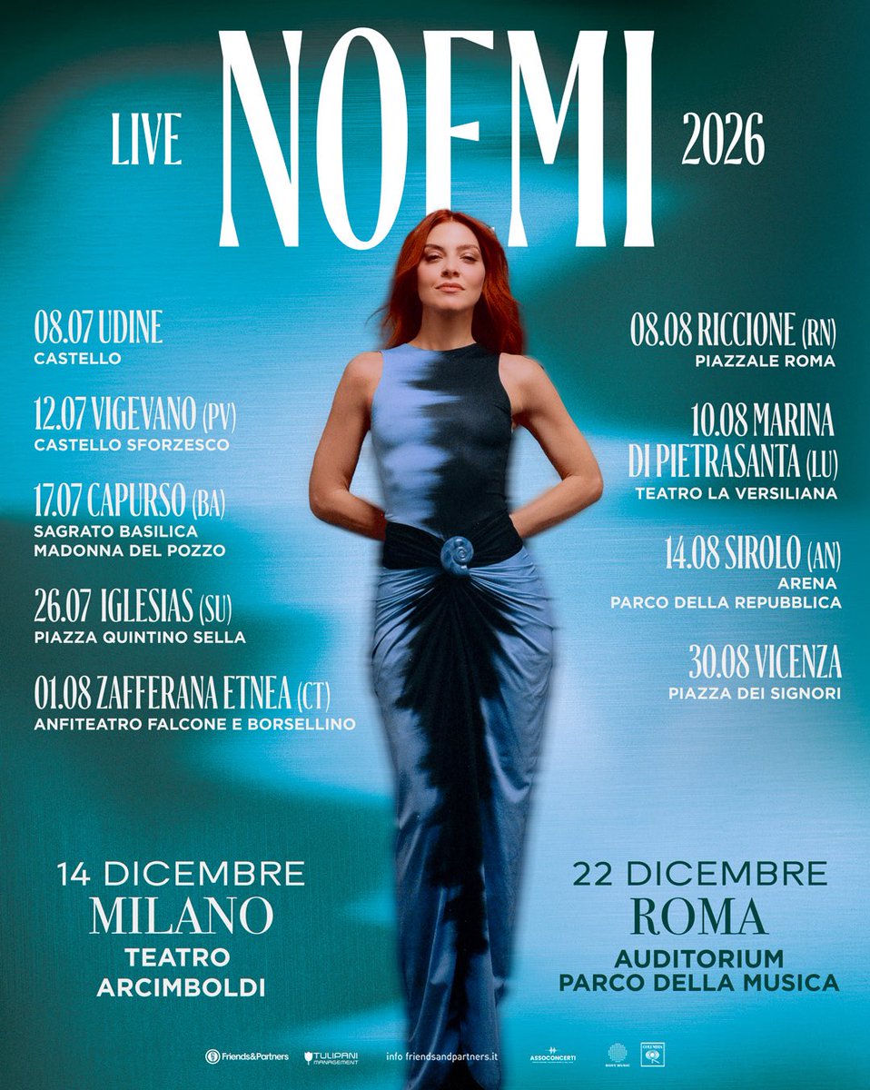 Sabrina97196114's tweet image. Noemi ha annunciato un nuovo tour per il 2026 ✨

Fantastico 🧡

#Noemi