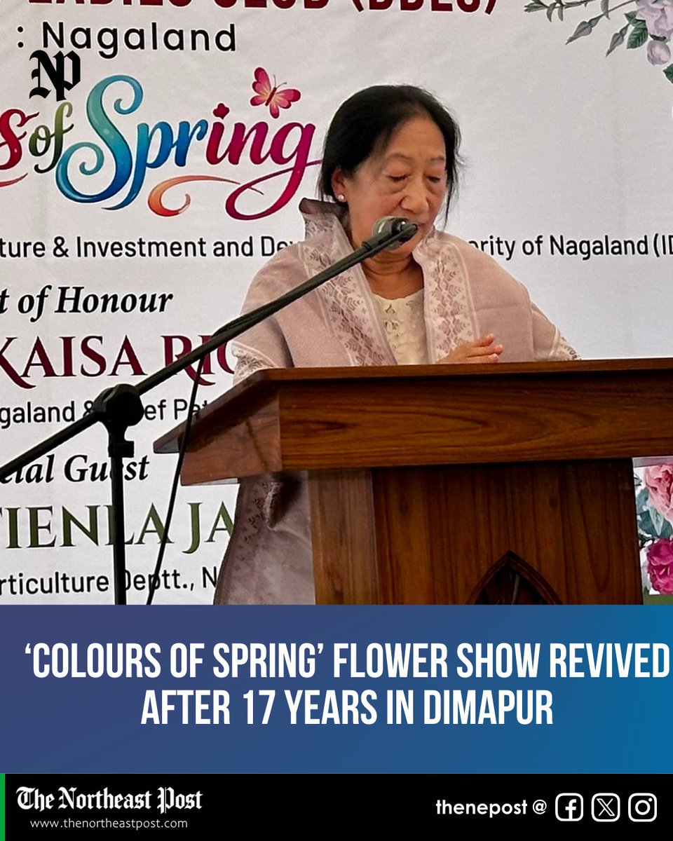 thenepost's tweet photo. #Nagaland | DDLC revives ‘Colours of Spring’ flower show in Dimapur after 17 years, promoting floriculture, women entrepreneurs &amp; green growth.

Read here: https://t.co/wU9uLWcHN6

#ColoursOfSpring #DDLC #Dimapur #Floriculture #WomenEntrepreneurs #GreenGrowth #Horticulture #IDAN https://t.co/4ayR4YEvs2