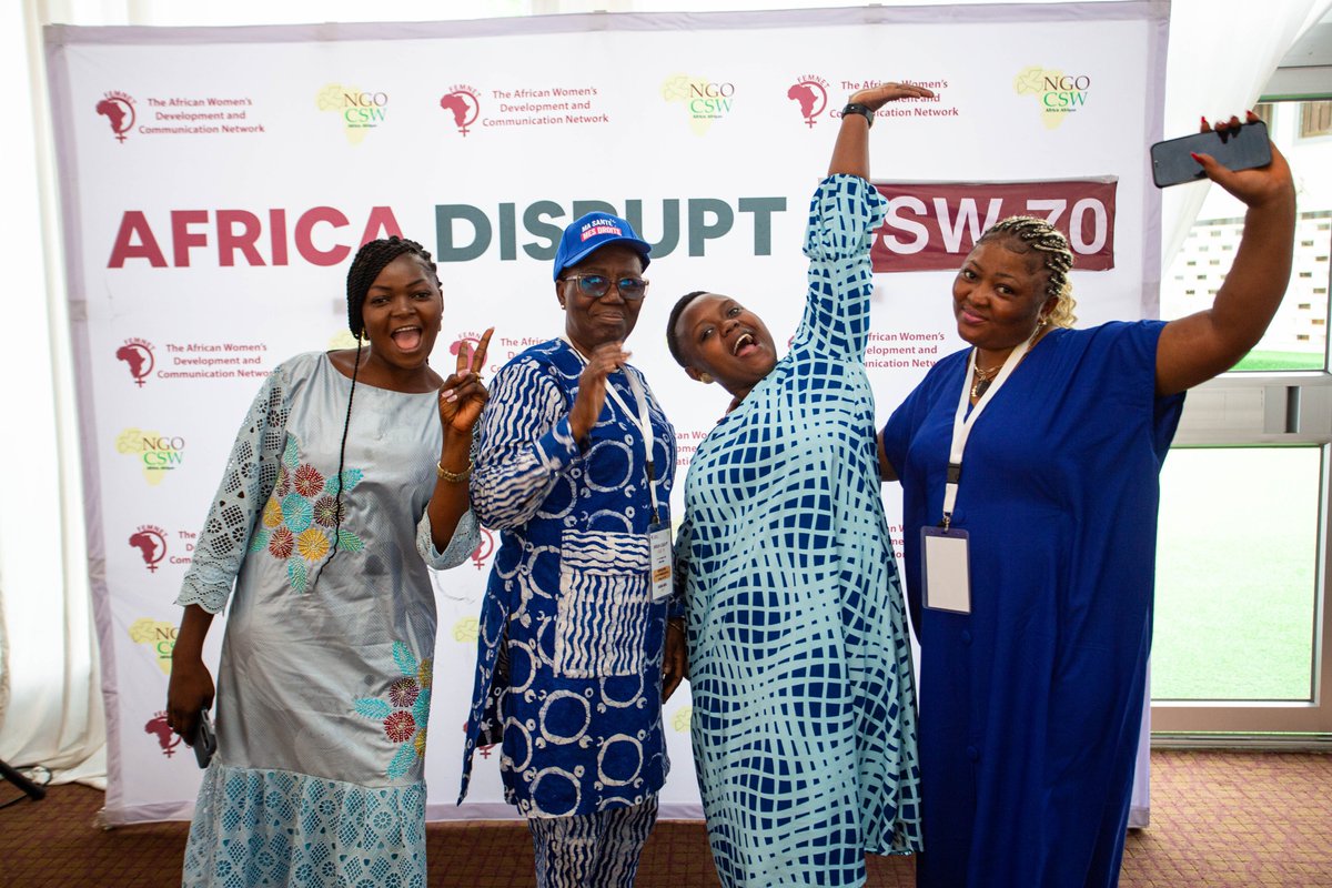 FemnetProg's tweet image. 💙 FINAL DAY at #AfricaDisruptCSW70 | Accra 🇬🇭
Today we wear BLUE, symbolizing justice, trust, and accountability.

Blue represents our call for fair, transparent institutions that protect rights, uphold dignity, and guarantee equal #AccessToJustice for African women and girls.