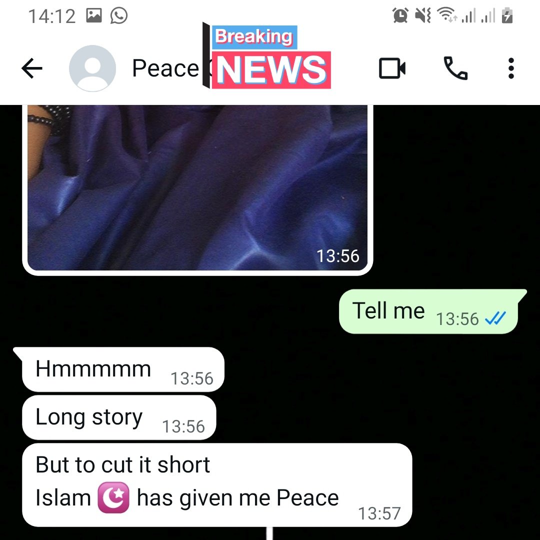 My Chirstain Girlfriend has finally accepted Islam. Peace has been talking about converting to Islam for almost 2years.

Ohhhh ya Allah,  thank you, Peace has finally found peace.

Anything for you girl.