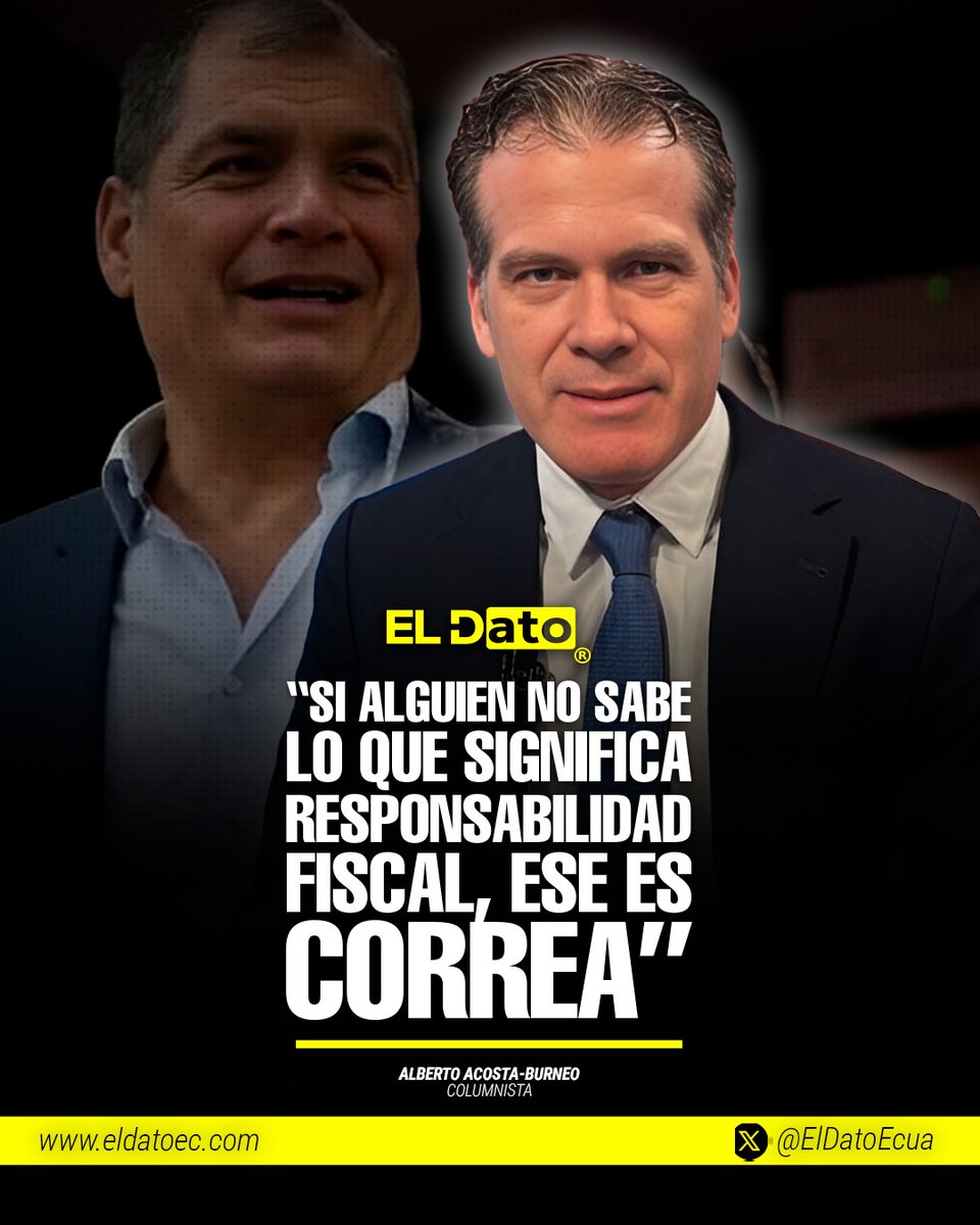 #Urgente "SI ALGUIEN NO SABE LO QUE SIGNIFICA RESPONSABILIDAD FISCAL, ESE ES CORREA”

El columnista y analista económico Alberto Acosta-Burneo cuestionó el manejo de las finanzas públicas durante el anterior gobierno y lanzó una crítica directa al expresidente Rafael Correa.

“Si