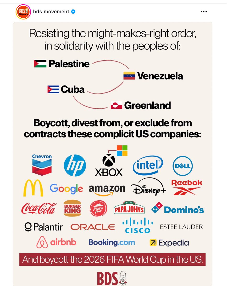 Friendly reminder, untuk bidang fnb terutama di Ramadan ini, jangan dulu beli ataupun kerjasama dengan brand: Cocacola, Pizza Hut, Burger King, Domino's, Papa John’s, Mcdonald’s

6 brand ini masih banyak kok penggantinya. Udah 2 tahunan gak beli keenam brand ini masih fine2 aja