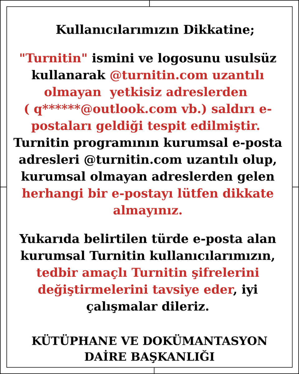 Kullanıcılarımızın Dikkatine!

#baibukutuphane #aibulibrary #bolu #baibu #ibukutuphane #ibuajanda