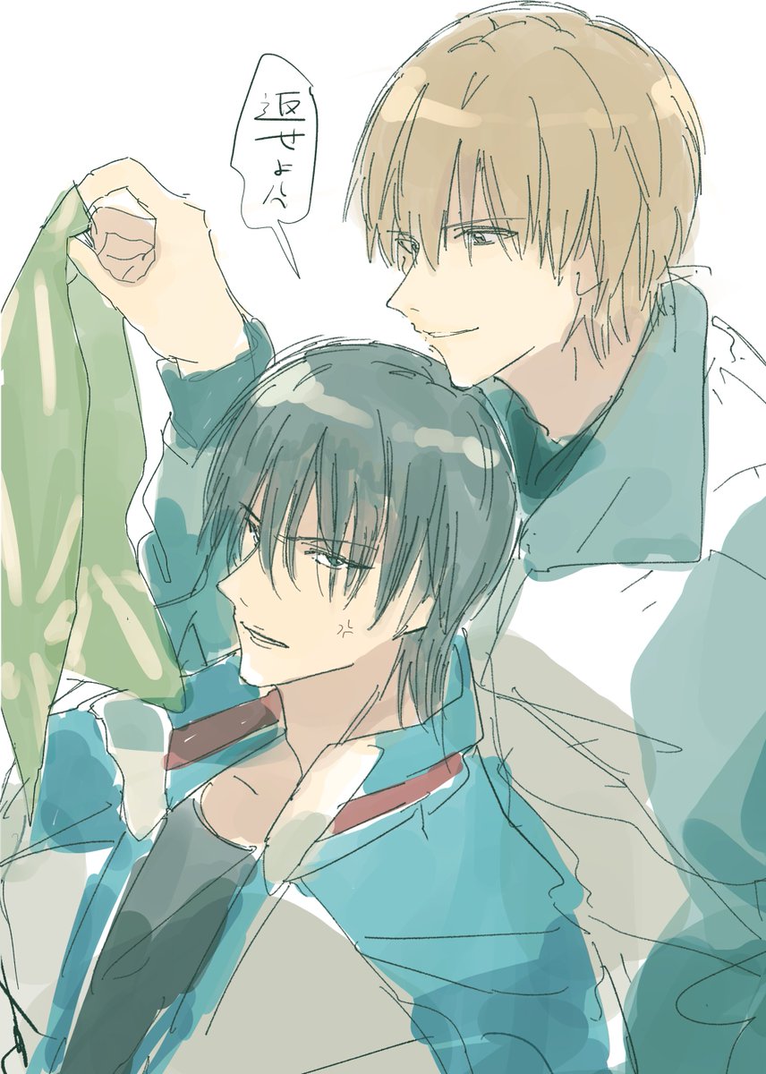 ⚠️腐　日海
スペース聴いてたら描きたい欲が…😇