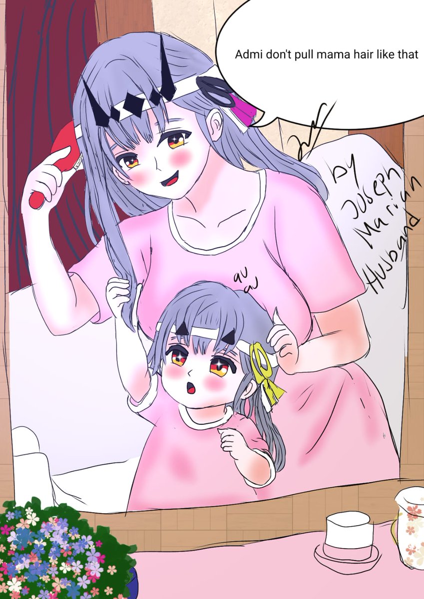 Marian mirror with her baby
#Marian #Modernia #nikke #NIKKEfanart  #マリアン #モダニア
#勝利の女神ニッケ