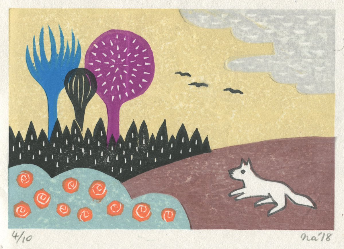 版画とちいさなおはなし」シリーズを本にしようと企んでいますが、刷り