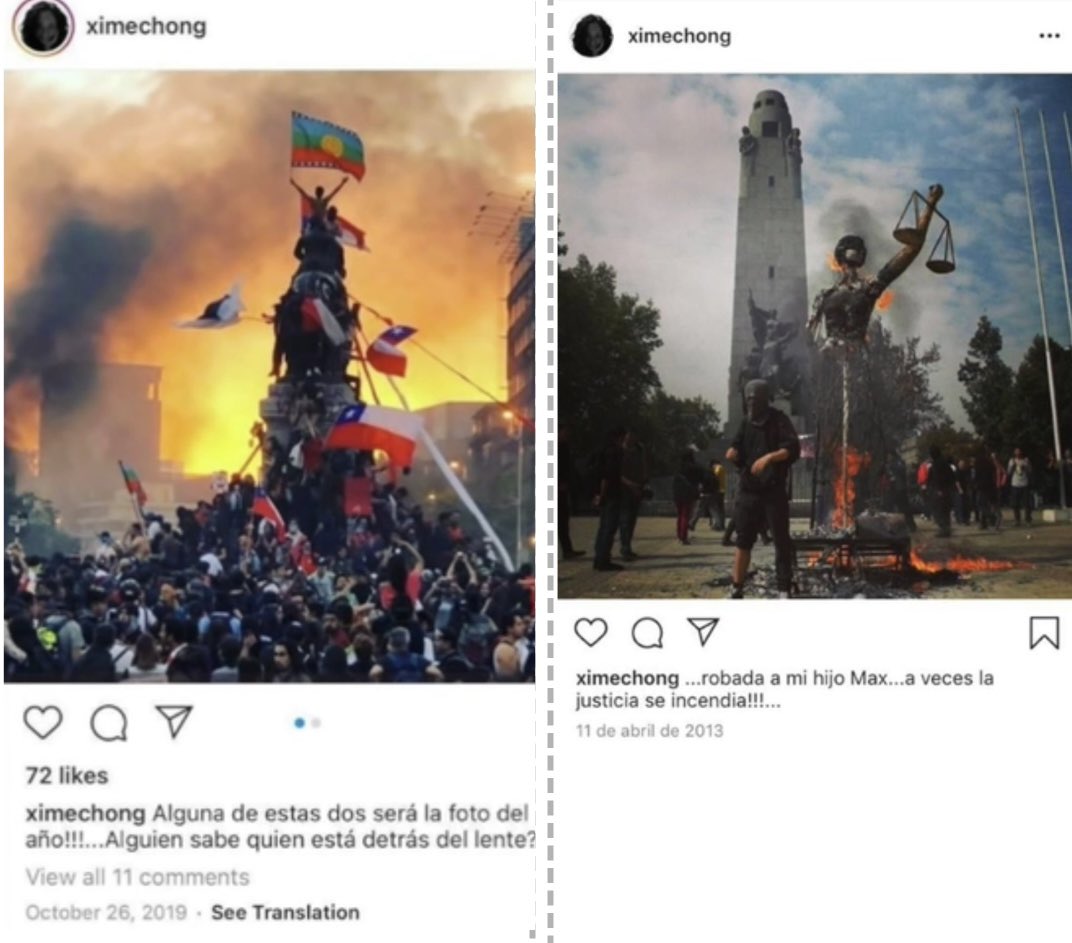 ClaudioCrespoG's tweet photo. Estas son las RRSS de la fiscal Chong, una de las principales persecutoras de la @FisciadeChile a los @Carabdechile post #18O

Se podrá pedir imparcialidad y objetividad en su actuar?

Debería leer el Art. 3 de la ley 19.640 LOC del MP 
“Criterio objetivo…” y el 63, letra h). https://t.co/PwzGbxEKcF