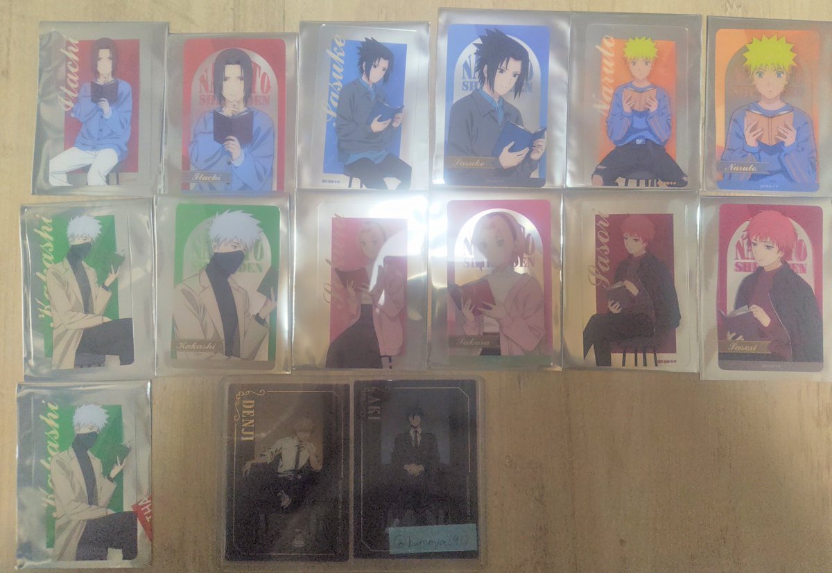 譲渡】NARUTO ナルト トレーディングクリアシート 譲:ナルト、サスケ