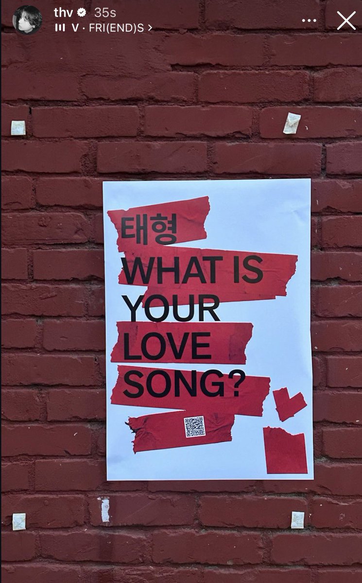 Taehyung's love song: FRI(END)S by V