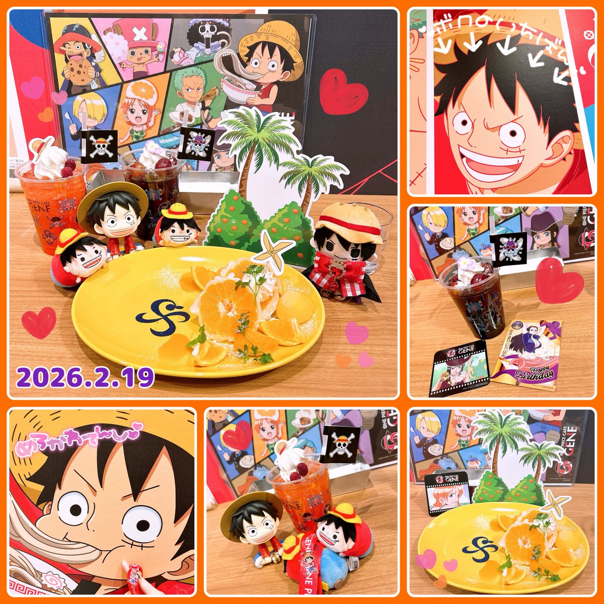 今日はまずONE PIECE CAFE GENEでナミちゃんのみかん大福とロビン