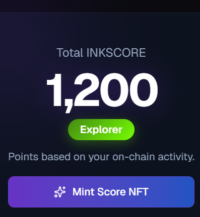 OBA_ERICC's tweet image. 🎉 Just minted my InkScore NFT on
@Inkscore 

Score: 1200 📷
Check out yours on inkscore(.)xyz