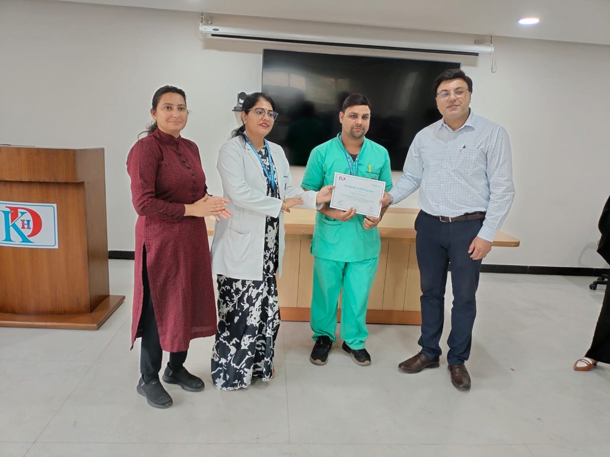 KDHDelhi's tweet photo. We are pleased to announce the successful completion of our Certified Program on the Basics of #StomaManagement for our staff members at Kailash Deepak Hospital organized with and expert guidance of our administration & our Consultant Surgical Oncologist, Dr. Manish Sahni. https://t.co/bpgfC6qm7a