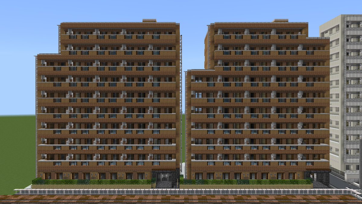#minecraft建築コミュ
#Minecraftbuilds 
マンション2棟
