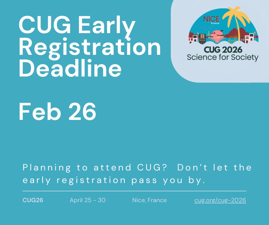 Cray User Group tweet media