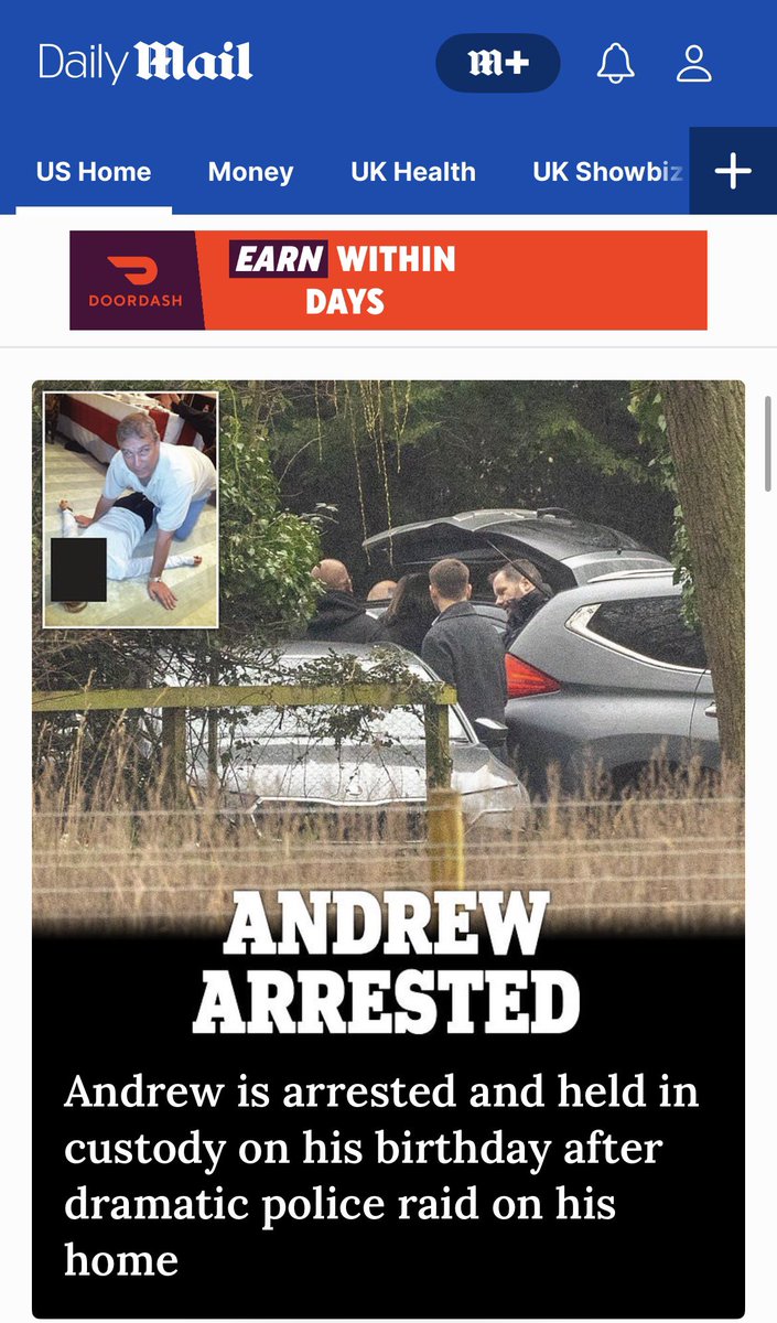 Oh my word!!! Andrew has apparently been arrested on his birthday!!