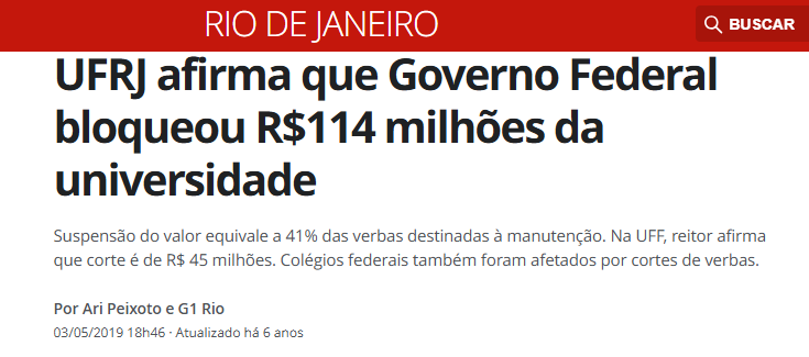 bozistas

23h59: "ain, não matriculo meus filhos em universidade federal porque só tem maconheiro"

00h00: "ain, o petê cortou recursos para a pesquisadora da UFRJ"

realidade: bolsonaro cortou 41% das verbas de manutenção da UFRJ. eles ODEIAM a universidade pública