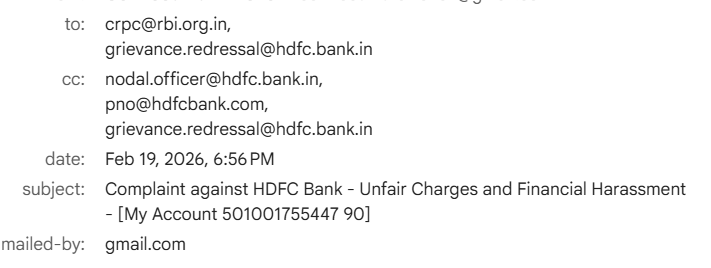 ImageSave1's tweet photo. @HDFCBank_Cares raise complaint against you hope they will take action or else i will take my own. https://t.co/fZPwsk21LT