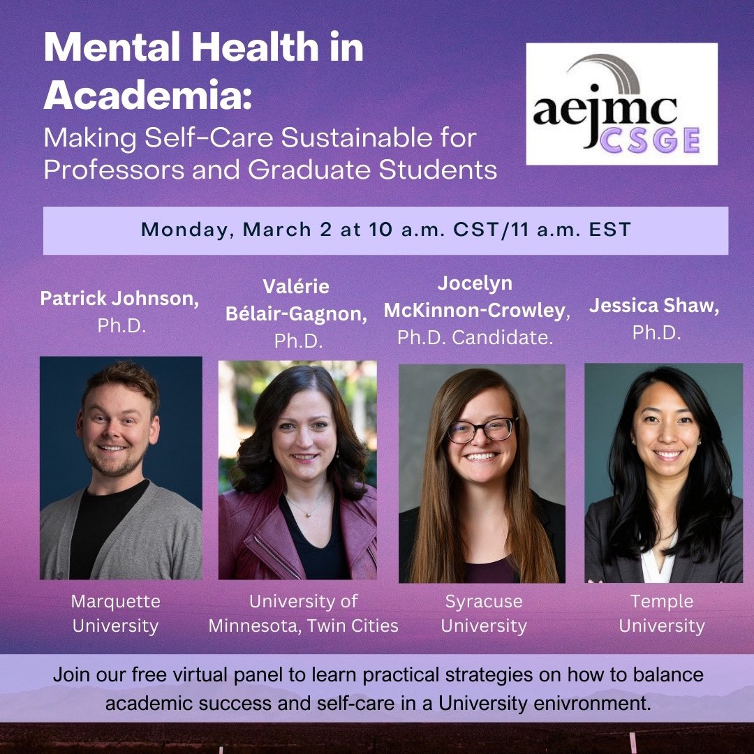 Graduate Education Commission (AEJMC) tweet media