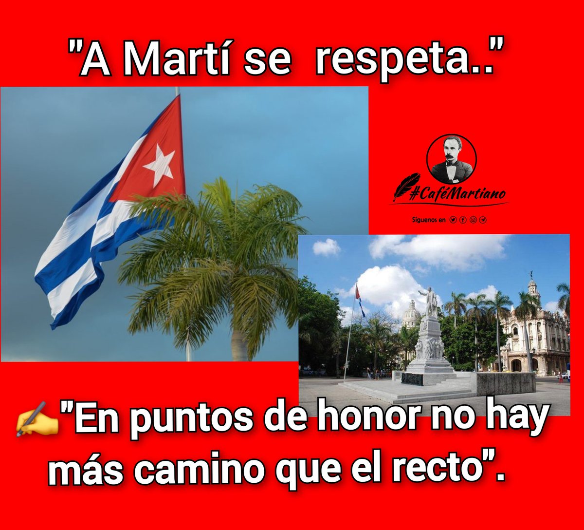 Advierte José Martí en 1888:

✍️.." por las noticias.. el modo peligroso y altanero con que Estados Unidos se propone tratar a los países de Latinoamérica".

Han pasado 138 años y su fascismo asfixia a los pueblos que no se doblegan.

#CubaVencerá #CubaCoopera #BMCGuineaBissau
