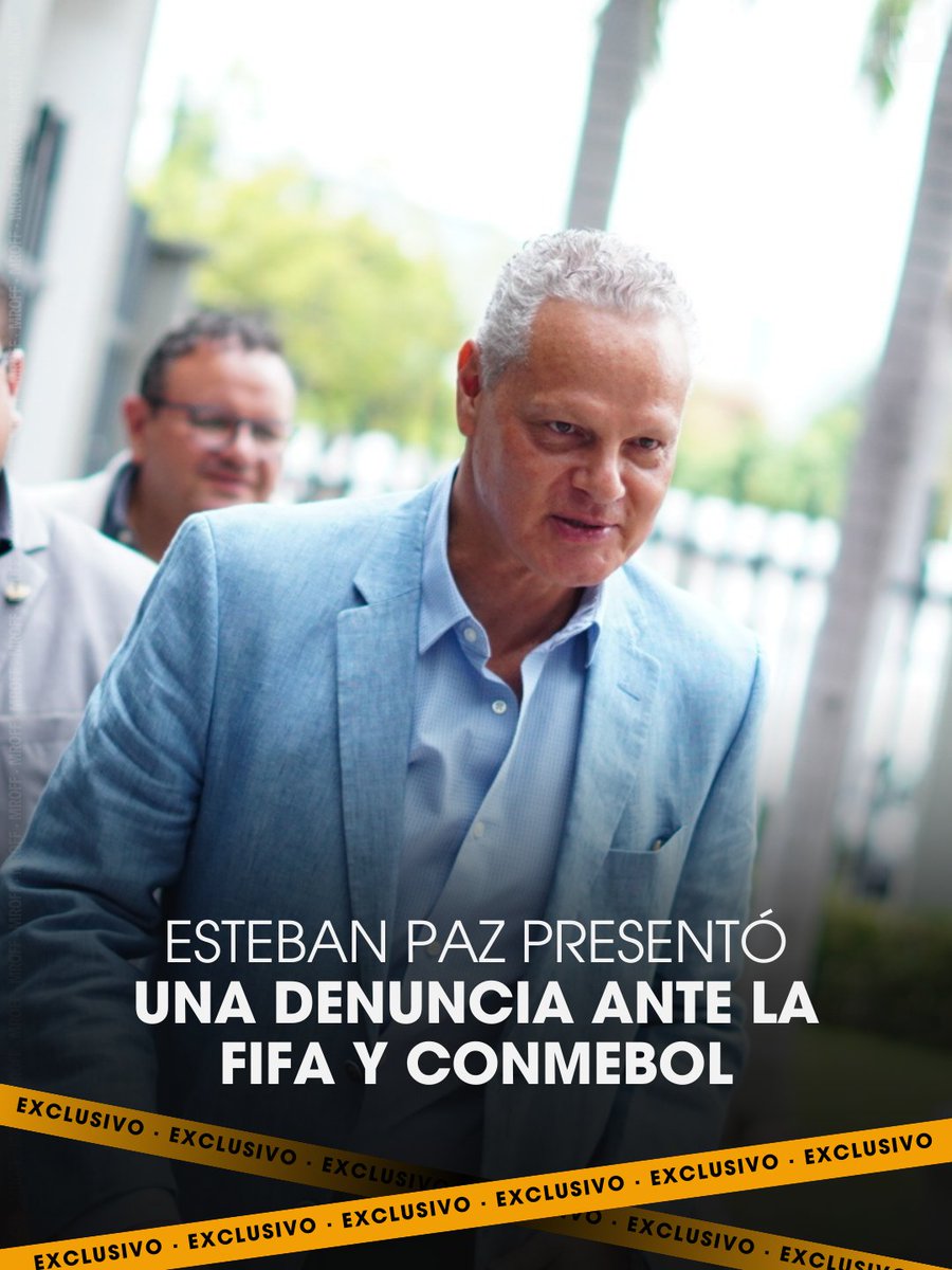 | EXCLUSIVO | Esteban Paz presentó la denuncia formal ante FIFA y Conmebol por las irregularidades en la conformación de la Comisión Electoral que llevará a cabo los comicios de la Federación Ecuatoriana de Fútbol.