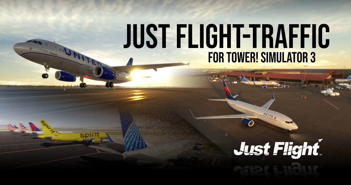 feelThere's tweet image. RELEASED! 👉 Just Flight Traffic for Tower! Simulator 3 🛫

FEATURES:
- Accurate flight plans.
- Choose what day of the week you want to fly.
- High quality models.
- High quality liveries.
- Custom animations.

Get it 👉 shorturl.at/wOxJO

#Tower #ATC #AirTrafficController