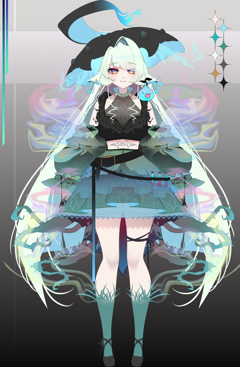 Vtuber Design Adoptable
🟥Corrupted Design Series

𝘉𝘦 𝘤𝘢𝘳𝘦𝘧𝘶𝘭 𝘰𝘧 𝘵𝘩𝘦 𝘴𝘸𝘦𝘦𝘵 𝘴𝘮𝘦𝘭𝘭~

👻🌱Specie: Ghost Carnivorous Alchemist

☕️ Kofi AB Includes Commercial Rights

#Adoptable #Characterdesign