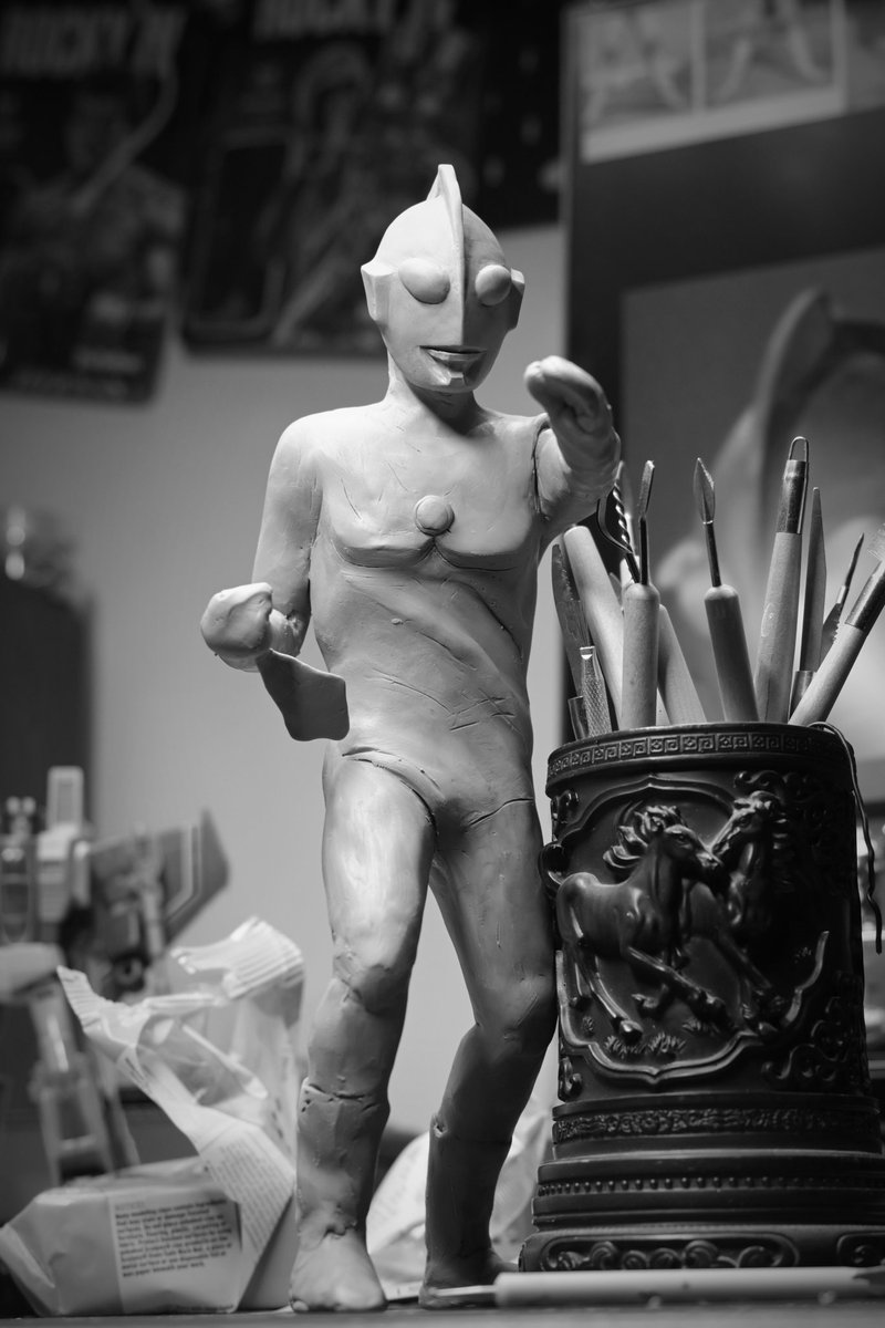 #ウルトラマンジャック #帰ってきたウルトラマン 
帰ってきたウルトラマンの原型制作中です。WF2026夏の出展申請を準備中、現在大型バージョンを調整しています。乞うご期待ください！