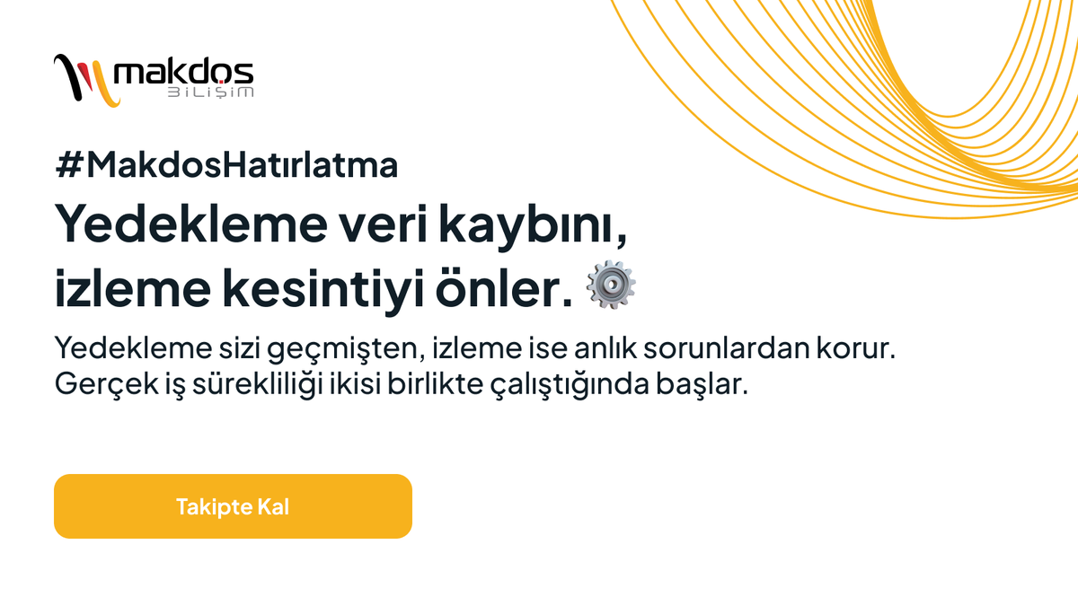 makdoscloud's tweet photo. Yedekleme ≠ izleme
Biri veri kaybını, diğeri kesintiyi önler.
İş sürekliliği ikisiyle birlikte mümkündür.
↺ RT / ❤️ Beğeni ile yayalım.
#Makdos #Yedekleme #İzleme #İşSürekliliği https://t.co/W2nJLiioea