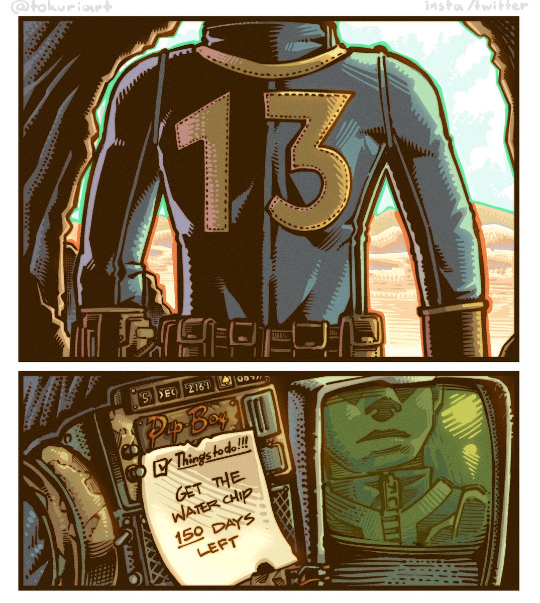 Artists, show your most popular work.
I drew this piece while I was playing the first Fallout.