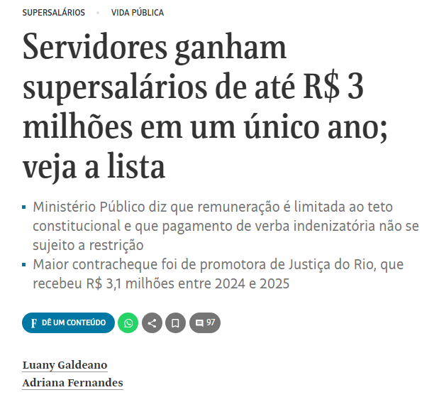 RicardoBerezin's tweet image. E ninguém será preso porque esse tipo de corrupção, institucional, não está prevista no código penal

Esse dinheiro já se foi. É fundo perdido. Não servirá para construir estradas ou hospitais, para remunerar professores ou policiais. Virou mansão, rolex ou bolsa chanel

Nenhuma