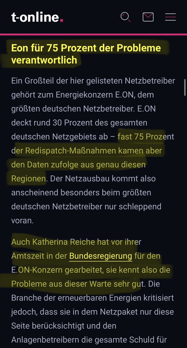 42tw1tter1sd3ad's tweet photo. 🚨 Exzellente Analyse woher der Wind weht beim Netzpaket. 75% (!!!!) der Probleme bei den Netzkapazitäten gehen auf EON zurück. Reiche war im EON Konzern lange tätig. 🚨
Reiche will den Bock (die VNB) zum Gärtner machen.
Ist das Korruption? https://t.co/Y1pGp44PJa