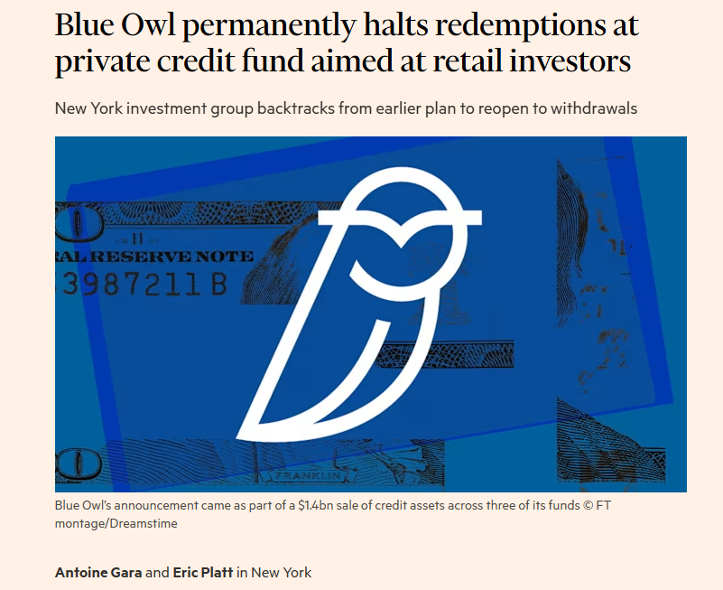 I am going to say that this is aging well, unfortunately. $owl is gating redemptions. 

I have been pounding the table on this. 

published by <a href="/FT/">Financial Times</a> 

#privatecredit #privateequity