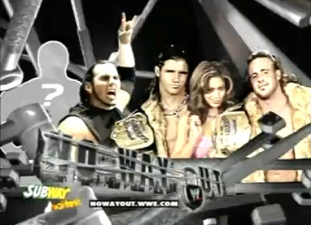 wrestle_hist's tweet photo. 2/19/2006  

Matt Hardy &amp; Tatanka defeated MNM in a non-title match at No Way Out from the 1st Mariner Center in Baltimore, Maryland.    

#WWE #NoWayOut #MattHardy #Version1 #Mattitude #Broken #Woken #Tatanka #MNM #JoeyMercury #JohnnyNitro #JohnMorrison #Melina https://t.co/e4AIfiIUew