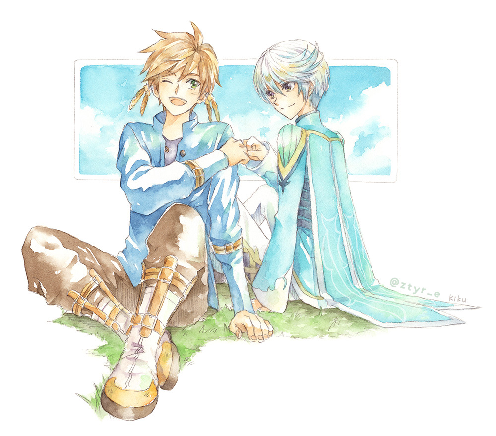 ゼスティリアクリアしてないのに9年くらい前に描いてたスレイとミクリオ