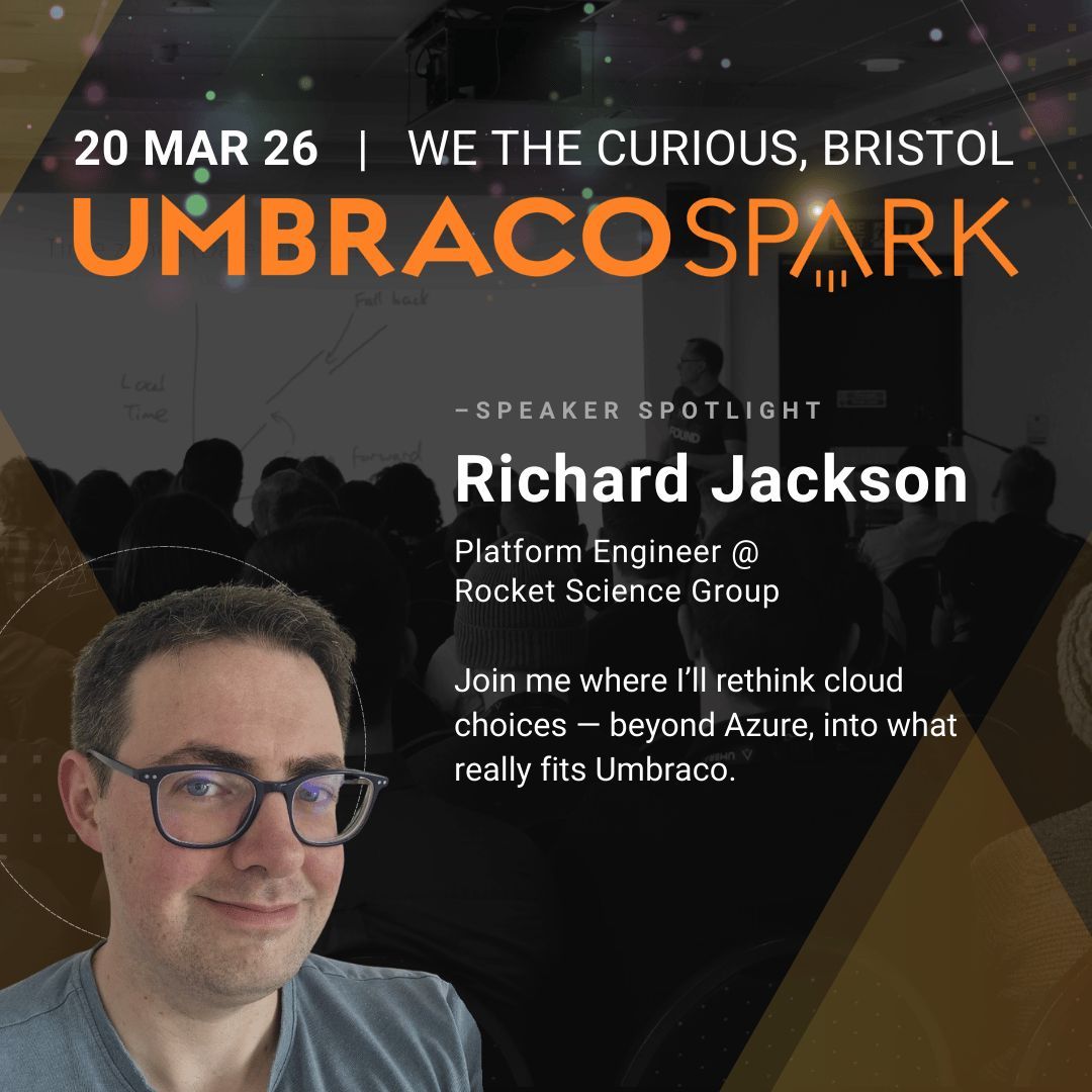 umbracospark's tweet photo. Spark Speaker Spotlight 🔦
Richard Jackson is speaking at Umbraco Spark 2026!

Insightful talk ✅
Great vibes ✅
Ukulele encore? 🎶👀

Don’t miss it 👉 https://t.co/Eo2KQHxnlV

#UmbracoSpark #Umbraco https://t.co/HvY6tIRrit
