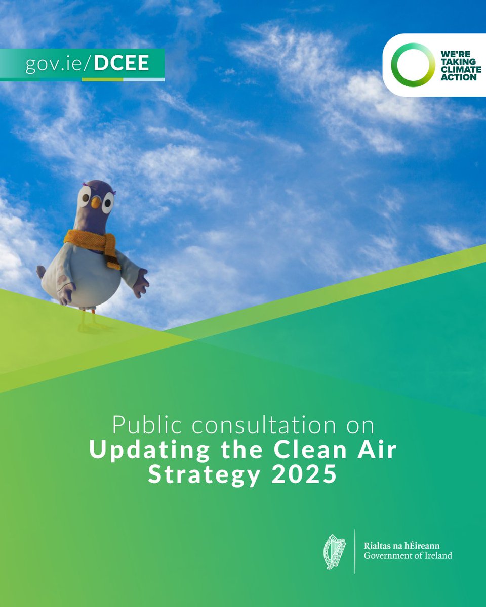DeptCEE's tweet image. Last chance to #HaveYouSay on the consultation updating the Clean Air Strategy! 📣

Submissions close on 20 February 2026

Read more: bit.ly/4o9CRJn