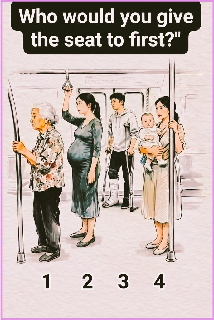 Tell me..

Who would you give the seat to first..?