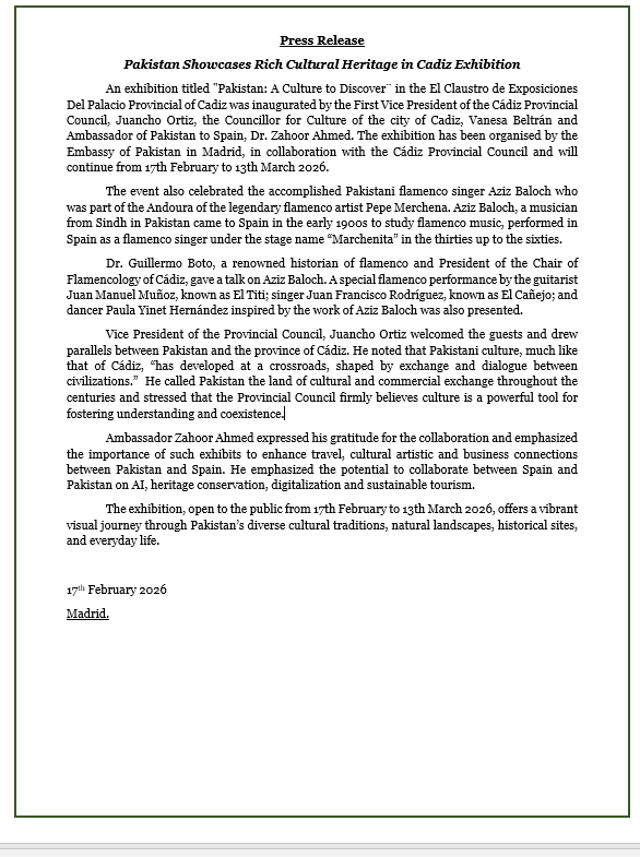 Pakistan Embassy Spain tweet media