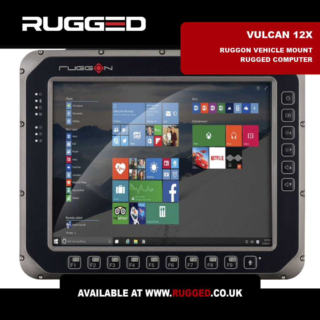 RuggedUK's tweet photo. The RuggON VULCAN 12X: a 12.1” XGA rugged tablet built for logistics. MIL-STD-810H &amp; IP66 rated for harsh use. Intel Core i5 processing power. #RuggedTablet #DataTerminal #VULCAN12X #RuggON https://t.co/FJOcYa3xgO https://t.co/M3TWU99z12
