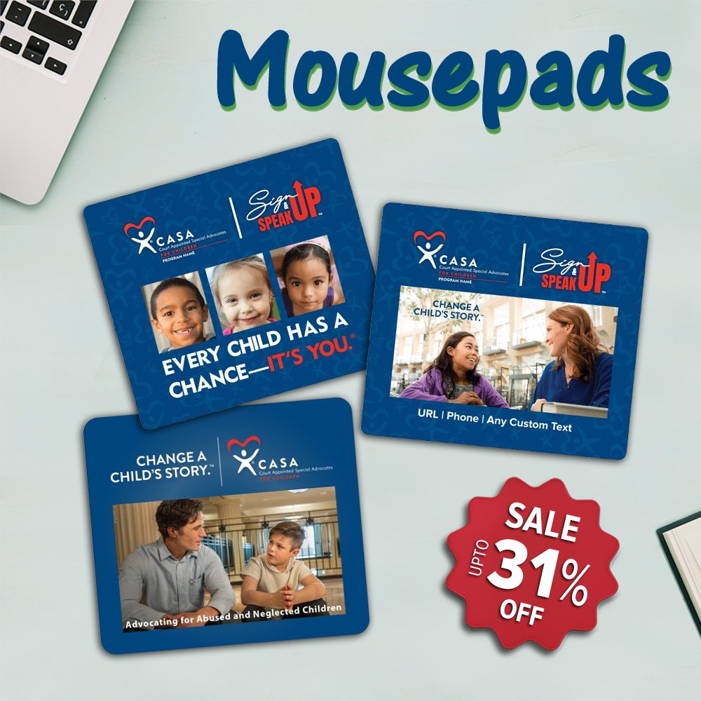 ShopCASA_3dASAP's tweet image. Keep CASA top of mind — every single day. 🖥
Custom mousepads are perfect for offices, schools, donors, and volunteers. 
Shop Now:shorturl.at/7OoSX
#CASA #ChildAdvocacy #OfficeBranding #PromoProducts #NonprofitSwag #CASAPrograms #VolunteerAppreciation #AwarenessMatters