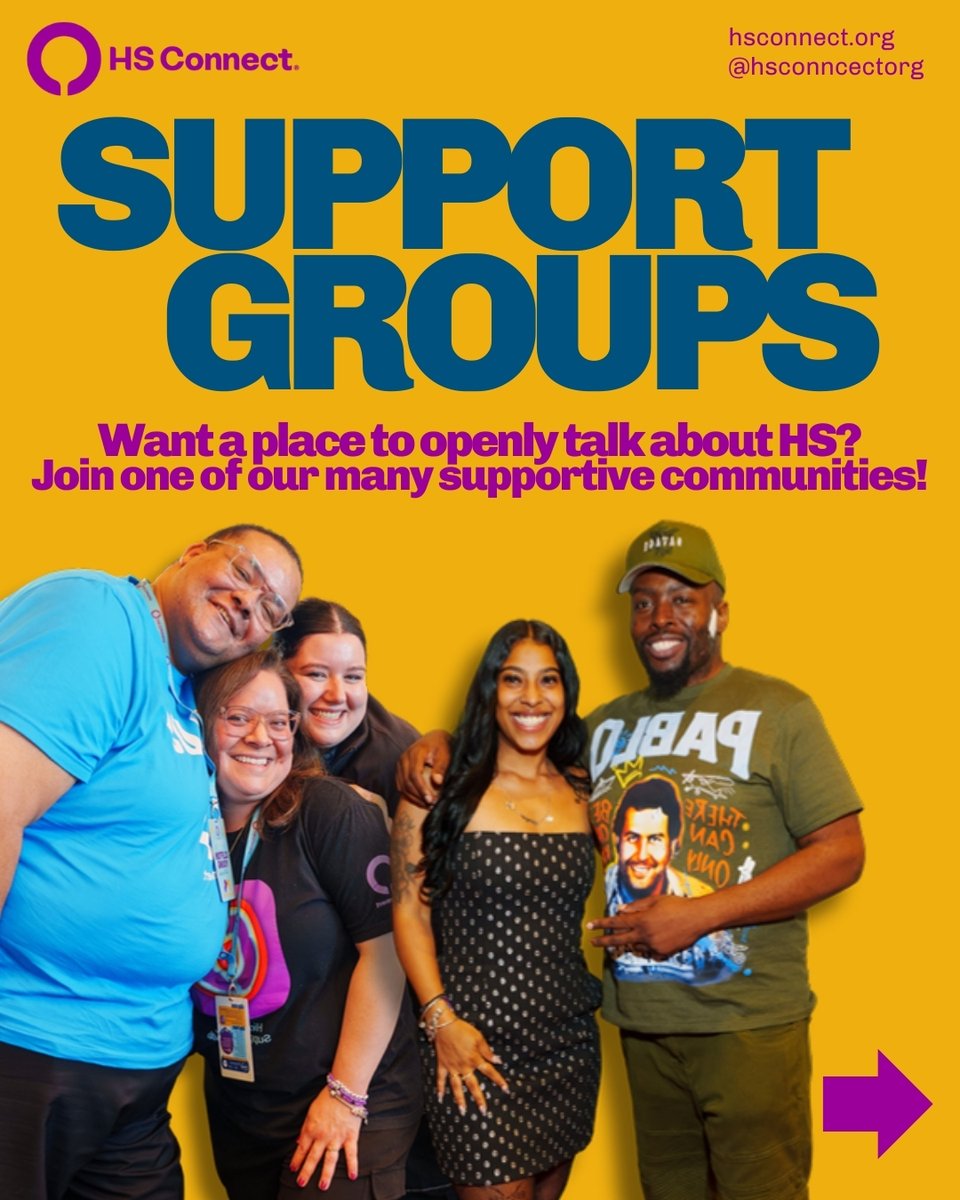 HSConnectOrg's tweet image. Looking for people who get HS? You’re not alone 🩷

Our HS Connect support groups are safe spaces to share, learn, vent, and feel seen. With 8 groups, there’s a group here for everyone! 

#HSConnect #HidradenitisSuppurativa #HSSupport #HSCommunity #ChronicIllnessSupport