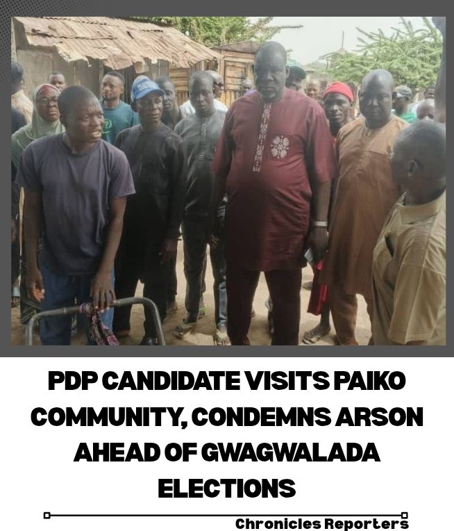PDP Candidate Visits Paiko Community, Condemns Arson Ahead of Gwagwalada Elections

For full story check the link below 👇

chroniclereporters.com/2026/02/pdp-ca…