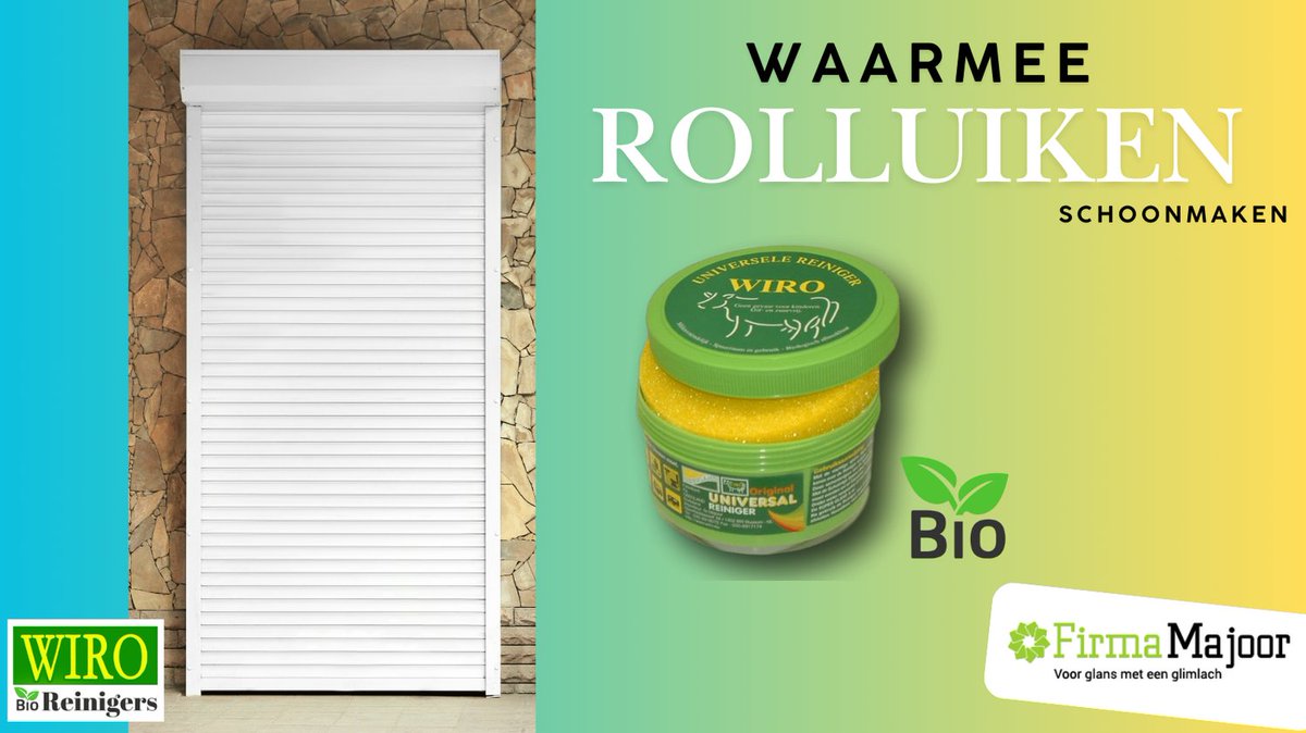 Rolluiken schoonmaken, waarmee ? WiroZeepsteen ! 

#schoonmaak | #duurzaam | #wirozeepsteen | #biologisch | #RolluikenSchoonmaken