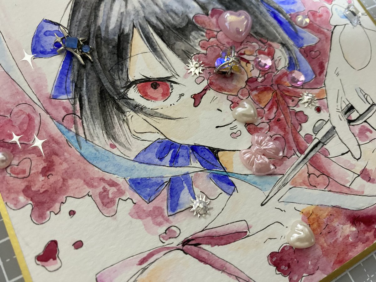 愛❤️がテーマの原画です コミティアで頒布します