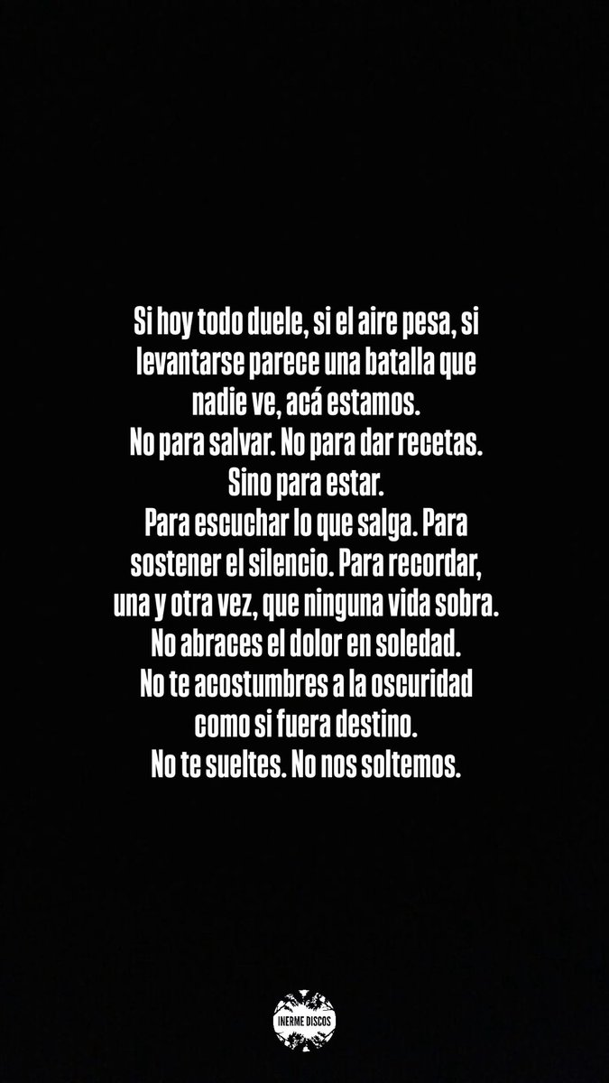 No te sueltes. No nos soltemos